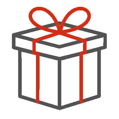 wired outline 412 gift hover squeeze