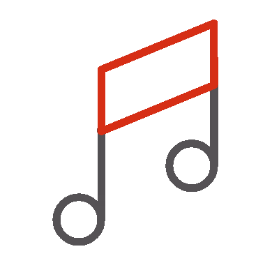 wired outline 43 music note hover bounce